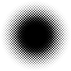 Halftone element circular pattern specks vector