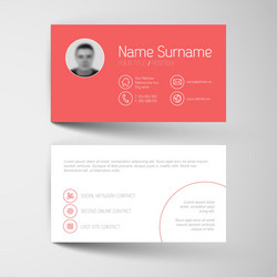 Modern business card template with flat user vector