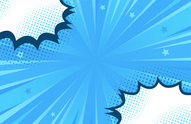 Comics rays background with halftones pop art Vector Image