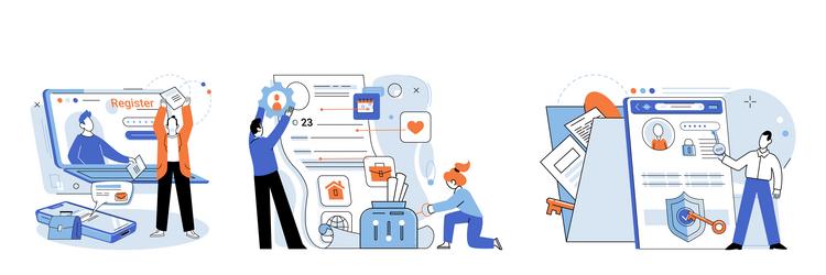 authentication access to certain features vector image