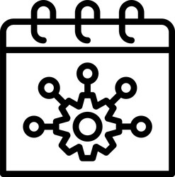 collaborative linear style icon design vector image