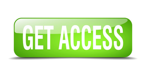 get access green square 3d realistic isolated web vector image