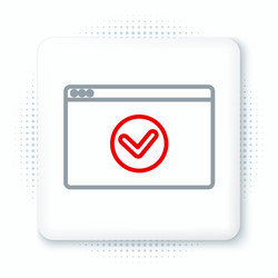 Line secure your site with https ssl icon vector