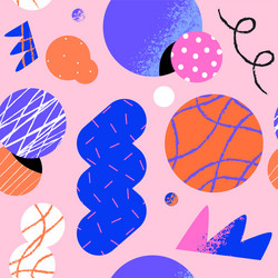 Retro Geometric Shape Pattern vector image