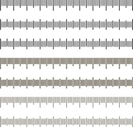 Ruler scale measure or length measurement vector