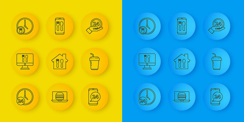 set line clock 24 hours online ordering vector image