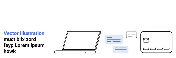 digital communication via laptop with messaging vector image