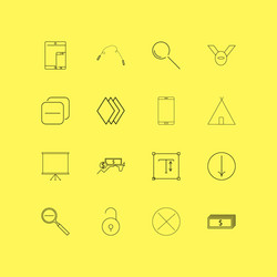 essential linear icon set simple outline icons vector