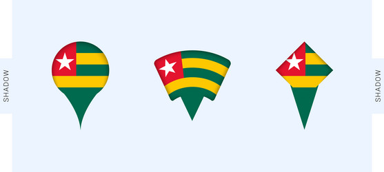 togo map markers set perfect for projects related vector image