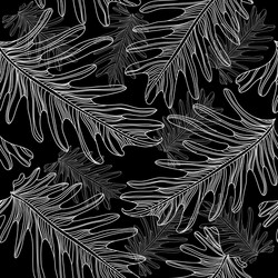 white palm trees seamless pattern background vector image