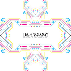 abstract technological background with various vector image