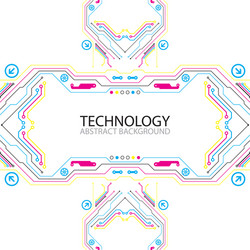 abstract technological background with various vector