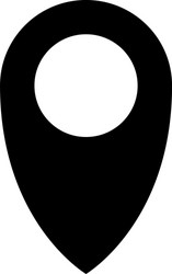 black map pointer simple flat icon vector image