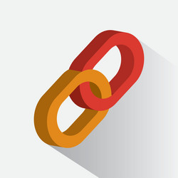 link symbol design flat connection vector image