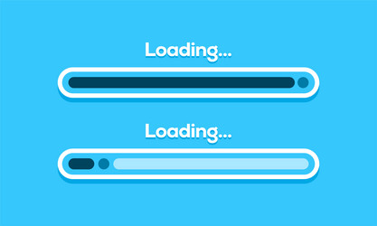set of loading bar progress visualization vector image
