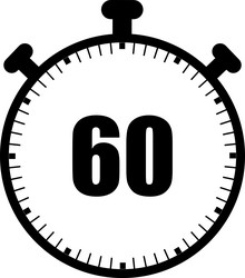 stopwatch icon clock countdown timer symbol vector image