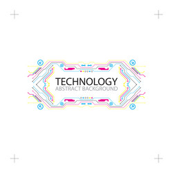 abstract technological background with various vector image
