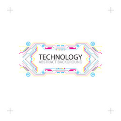 abstract technological background with various vector