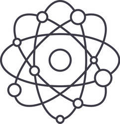 atom icon linear isolated thin line vector image