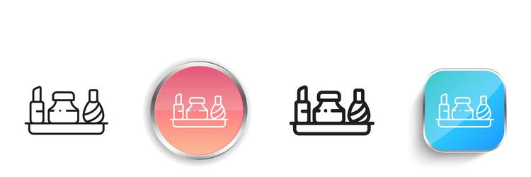 beauty icon thin linear regular and button style vector image