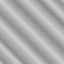black wavy curves with different width halftone vector image