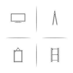 creative process and design simple linear icon vector image