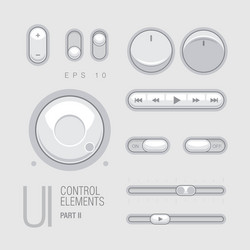 flat web ui elements design gray vector