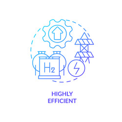 Highly efficient energy concept icon Royalty Free Vector