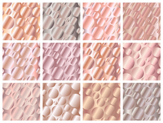 metal gradient circles seamless patterns set vector image