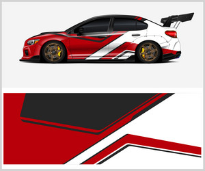 Modern Car Wrap - Abstract Pattern Vector Image