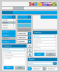 Modern Web UI Elements vector image