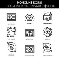 seo and web opimization vector image