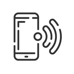 Wifi icon in simple one line style vector