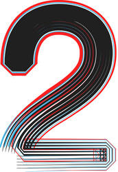 Abstract Number 2 - Scribble Style vector image
