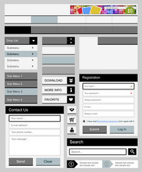 clean web elements set2 vector image