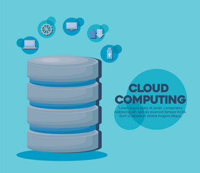 cloud computing design vector image
