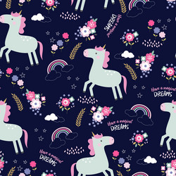 Magical Unicorn Pattern vector image