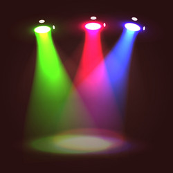 Empty red stage with two spotlights Royalty Free Vector