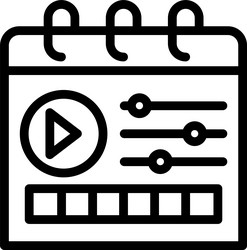 editable linear style icon design vector image