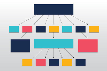 fowchart colored shadows scheme vector image