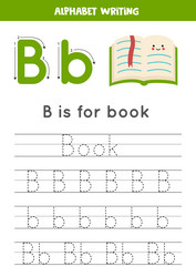 Learning english alphabet for kids letter b cute Vector Image