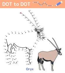 Numbers game dot to dot math game for kids Vector Image