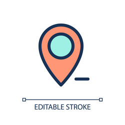 remove pin from map pixel perfect rgb color ui vector image