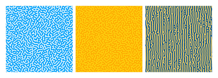 set three colorful turing reaction gradient vector image