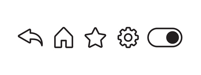 web icons functional for interfaces vector