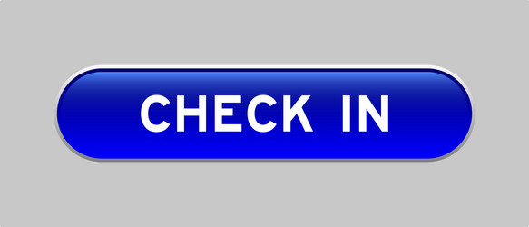 blue color capsule shape button with word check vector image