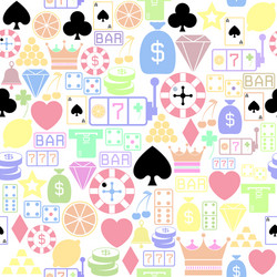 Gamble seamless pattern background icon vector