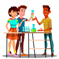 Cartoon cheerful college students set Royalty Free Vector