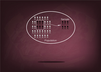 research process sampling from a target population vector image