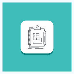 round button for algorithm process scheme work vector image